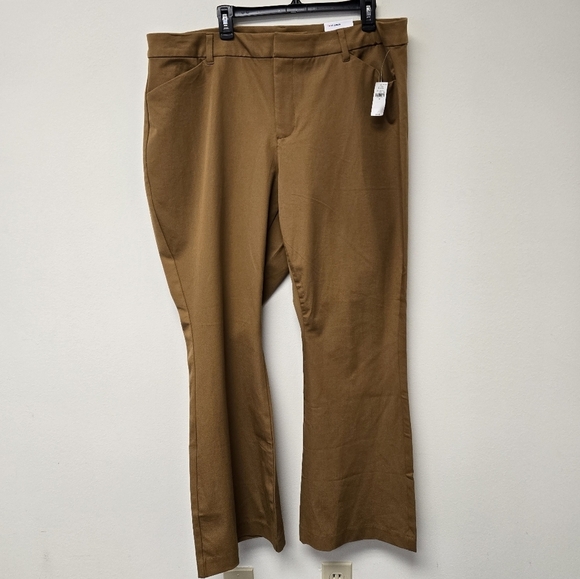 Old Navy High Rise Pixie Flare Pants Bourbon 22 - Picture 3 of 10